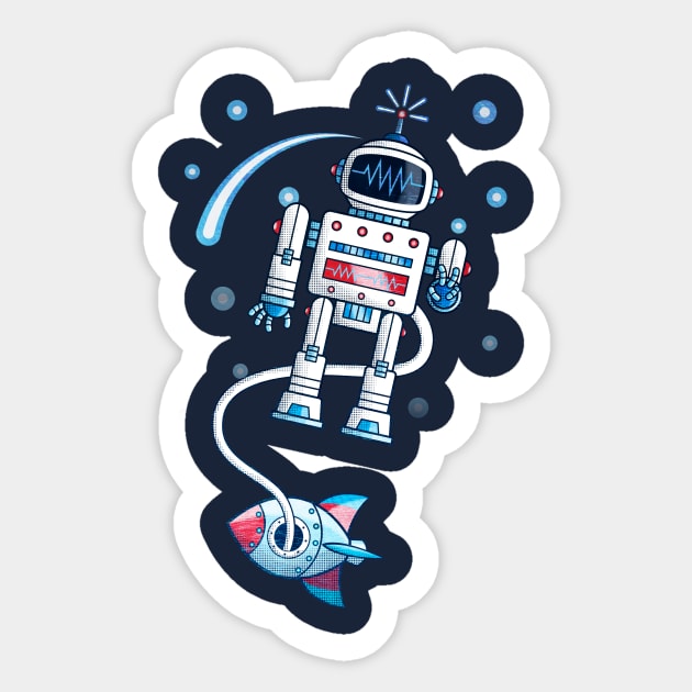 Astrobot Sticker by VicNeko